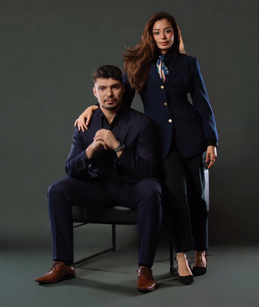 Gilson Castro e Thayla Assis, sócios da Azimute Tráfego Médico